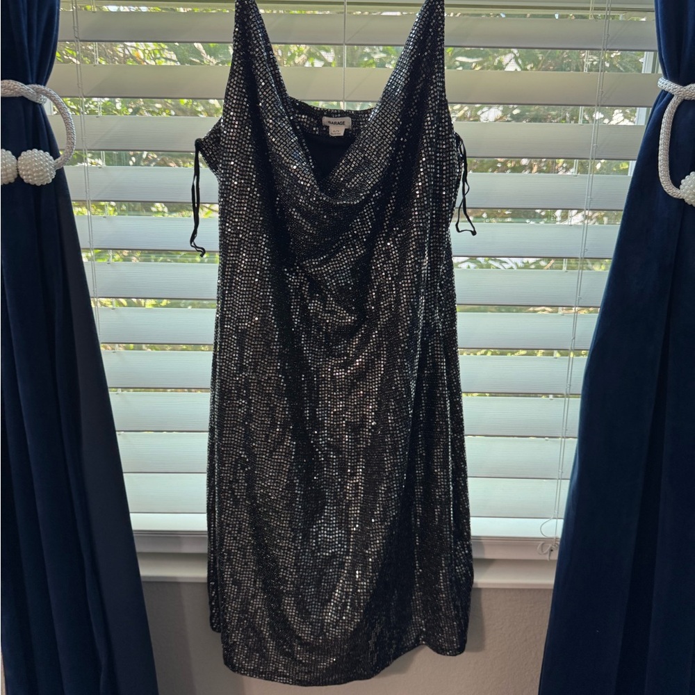Elegant Black Sequin Dress